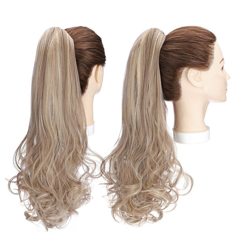 Women's Ponytail Extension Long Wavy Clip-In 18 Inch High-Temperature Fiber 27