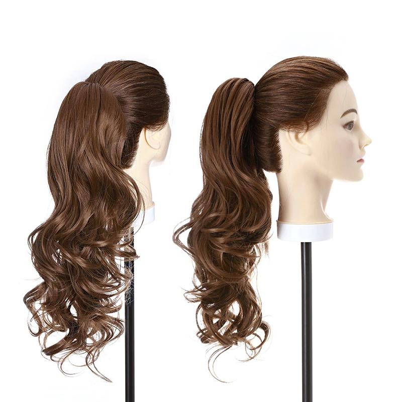 Women's Ponytail Extension Long Wavy Clip-In 18 Inch High-Temperature Fiber 7