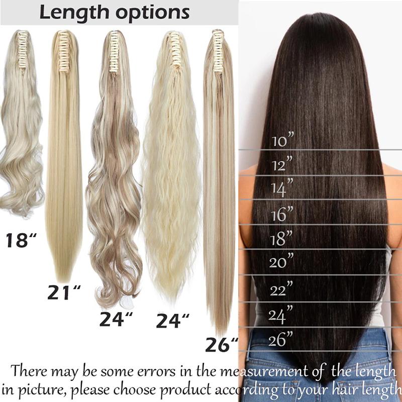 Women's Ponytail Extensions Brown High-Temperature Fiber Clip-In 2