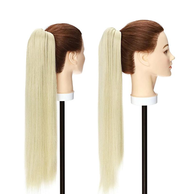 Women's Ponytail Extensions Brown High-Temperature Fiber Clip-In 7