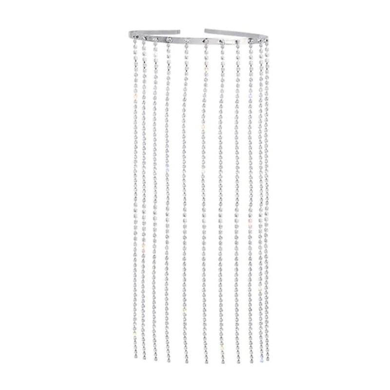 Women's Rhinestone Hairband Multi-strand Long Tassel 5