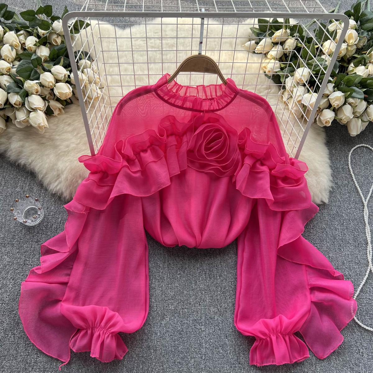 Elegant Ruffled Knit Sweater for Women 3