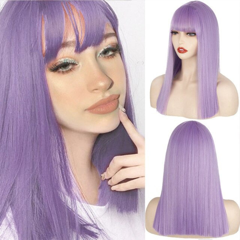 Women's Short Bob Wig Silver Gray High-Temperature Fiber 17