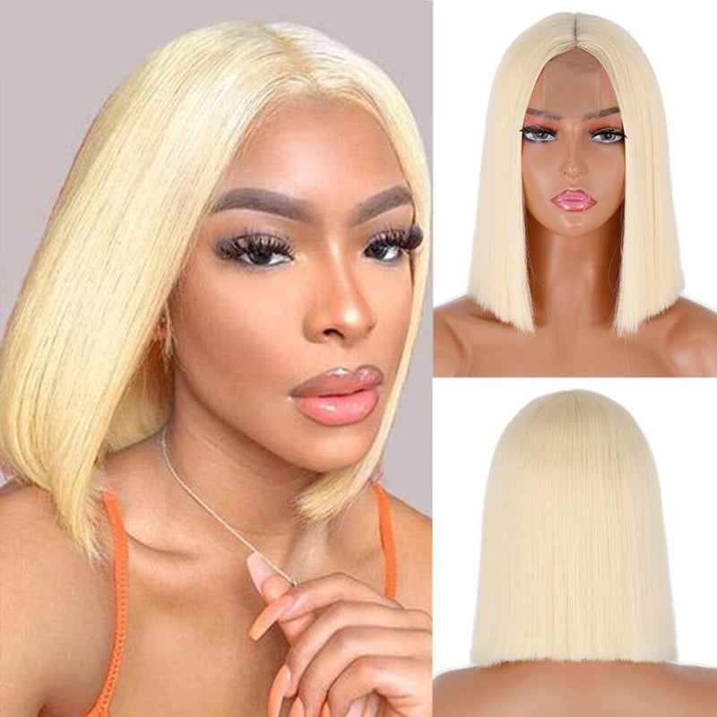 Women's Short Bob Wig Silver Gray High-Temperature Fiber 20