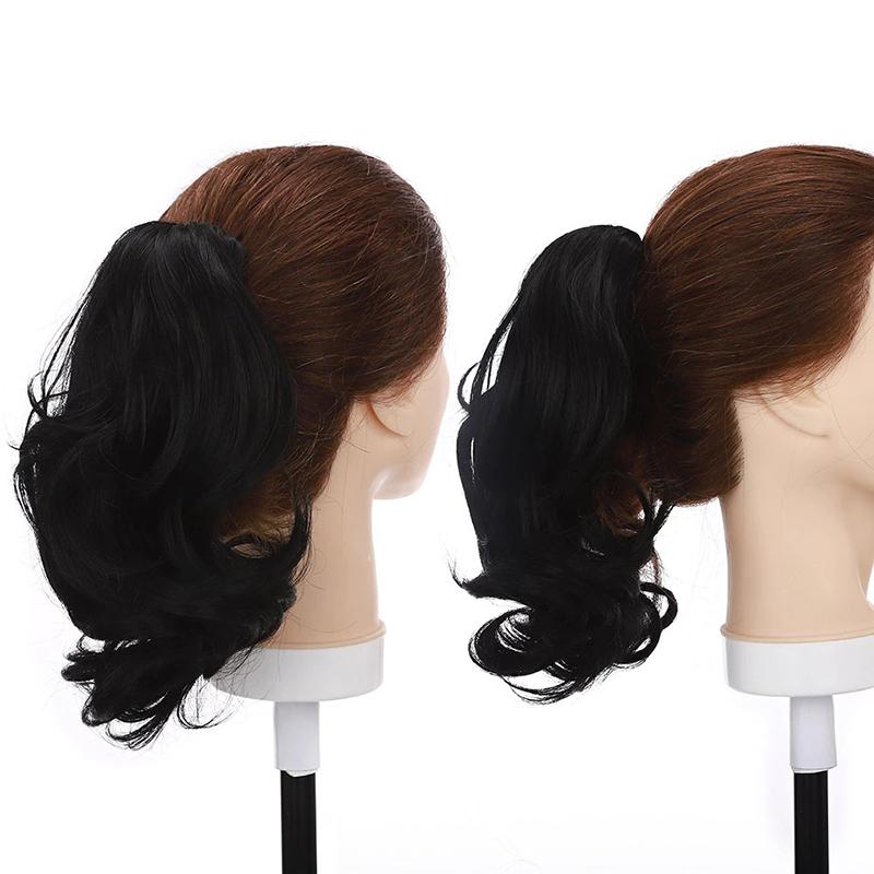 Women's Short Wavy Ponytail Hair Extensions Clip-In High-Temperature Fiber 0