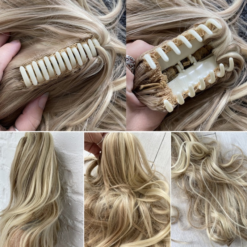Women's Short Wavy Ponytail Hair Extensions Clip-In High-Temperature Fiber 1