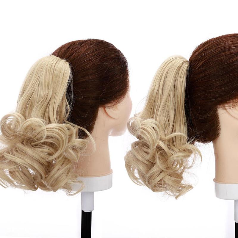 Women's Short Wavy Ponytail Hair Extensions Clip-In High-Temperature Fiber 10