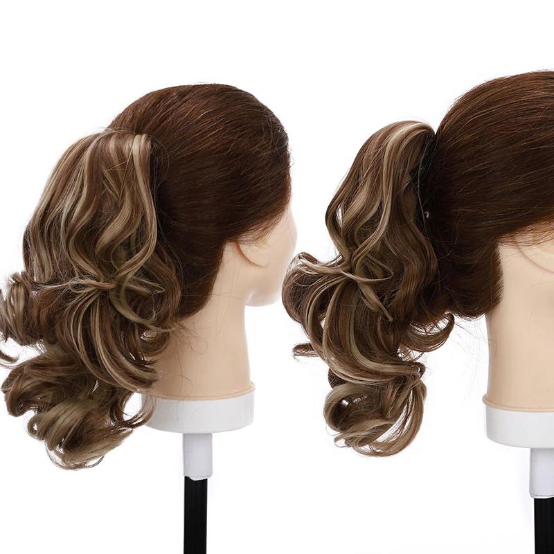 Women's Short Wavy Ponytail Hair Extensions Clip-In High-Temperature Fiber 14