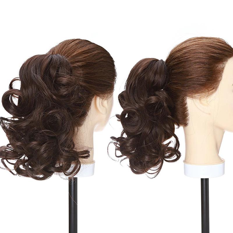 Women's Short Wavy Ponytail Hair Extensions Clip-In High-Temperature Fiber 4