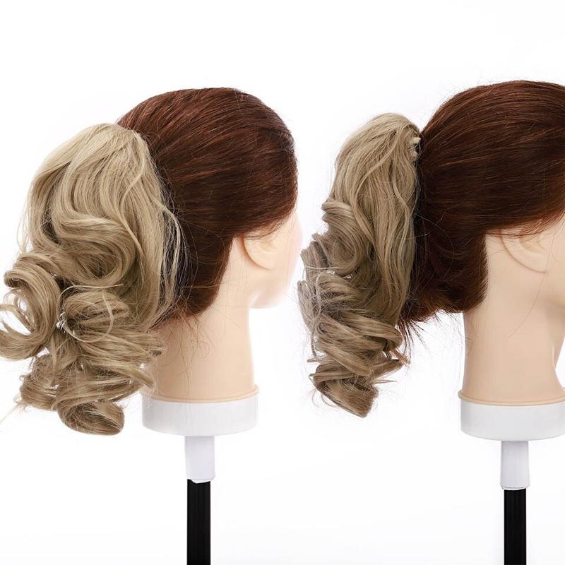 Women's Short Wavy Ponytail Hair Extensions Clip-In High-Temperature Fiber 6