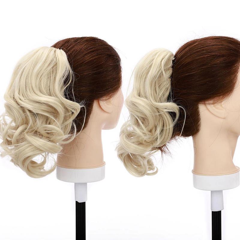 Women's Short Wavy Ponytail Hair Extensions Clip-In High-Temperature Fiber 7