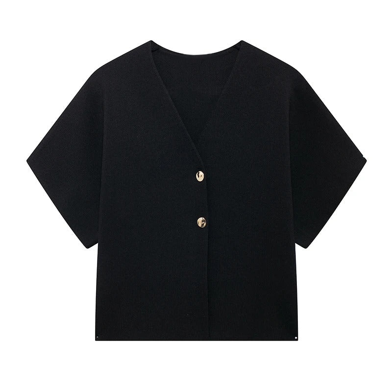 Women's Single Breasted Knitted V-neck Summer Cardigan 1