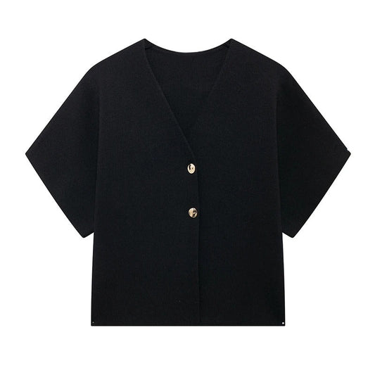 Women's Single Breasted Knitted V-neck Summer Cardigan 1