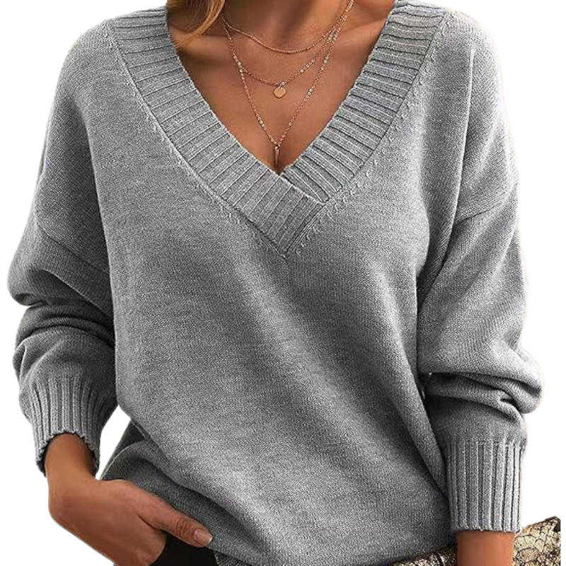 Women's V-Neck Sweater in Soft Knit for Elegant Everyday Wear – Cozy and Versatile 5