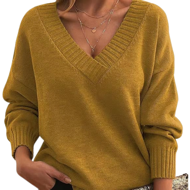 Women's V-Neck Sweater in Soft Knit for Elegant Everyday Wear – Cozy and Versatile 7
