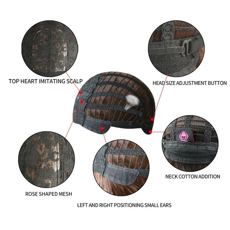 Women's Wig Long Black Heat-Resistant Synthetic with Bangs 3