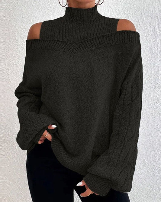 Womens Oversized Casual Sweater in Gray, Black, or Blue – Soft Everyday Comfort 2