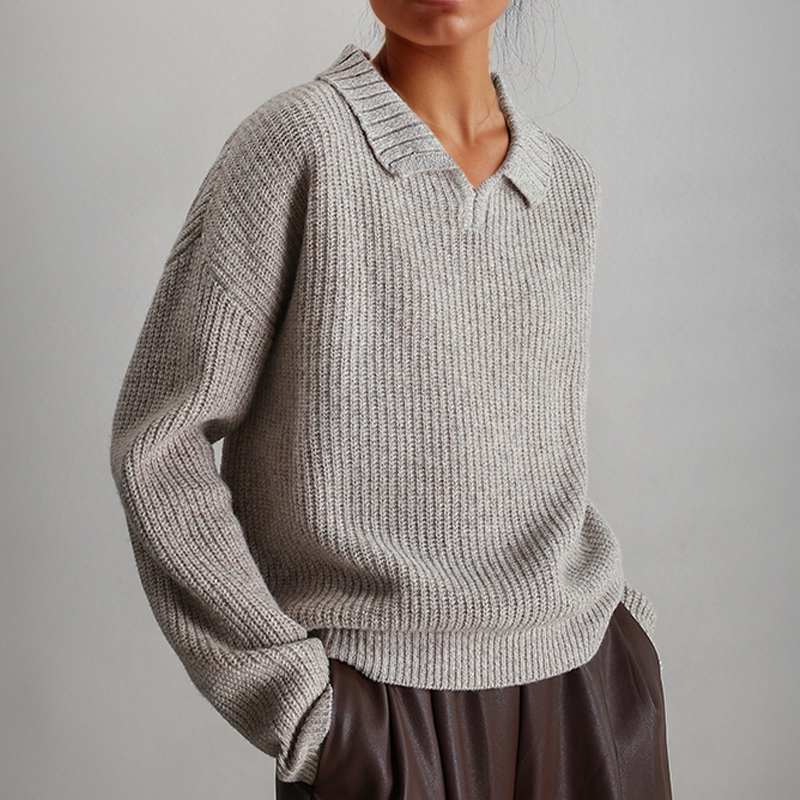 Womens Oversized Knitted Sweater in Blue – Cozy Acrylic Blend for Casual Wear 6