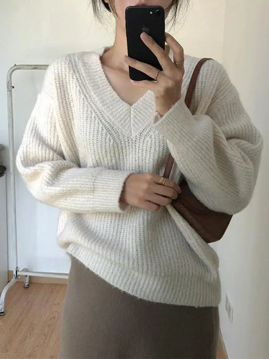 Womens Oversized Chunky Sweater - Soft Knit for Cozy Comfort in Multiple Colors 2