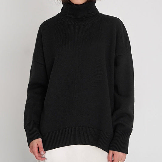 Women's Oversized Turtleneck Sweater – Cozy Knit for Autumn and Winter 2