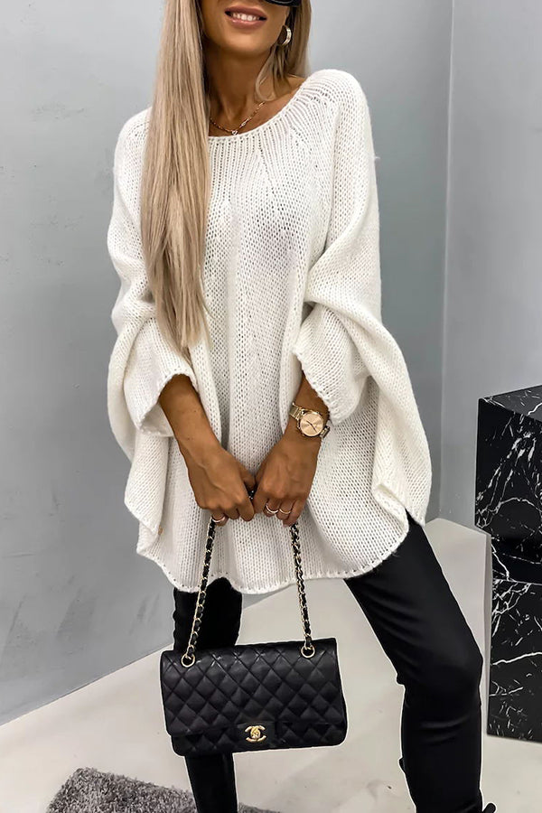 Womens Classic Round Neck Knit Sweater - Versatile and Comfortable 3