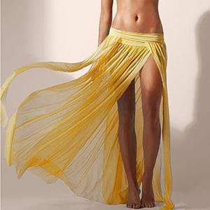 Variant image for Women's Beach Cover Up Skirt Green Polyester Boho Style-5