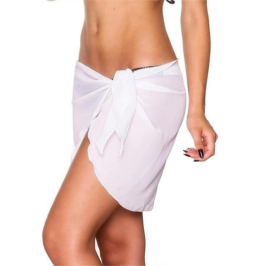 Women's Mini Skirt Pink Chiffon Spandex Polyester-2