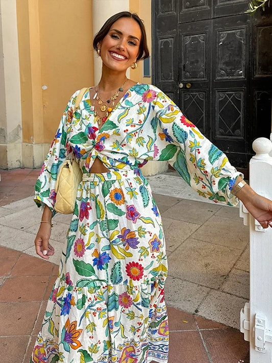 Women's Maxi Dress Floral Rayon Blend Bohemian Style-2