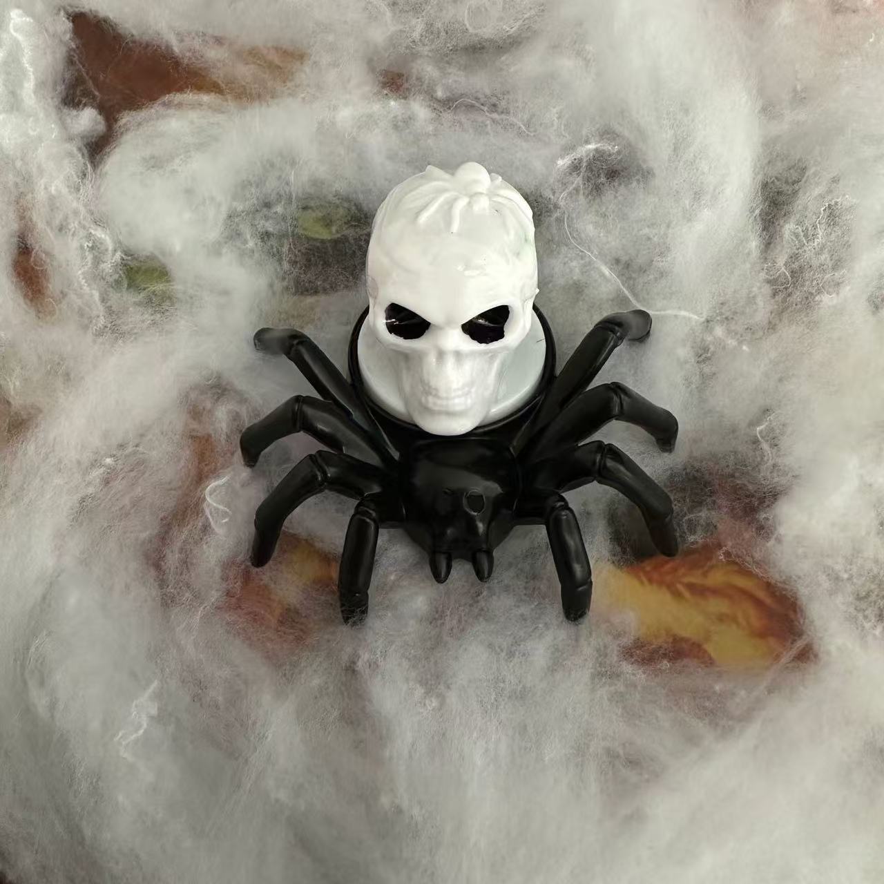 Halloween Spider Candle Lamp Orange Plastic LED 12