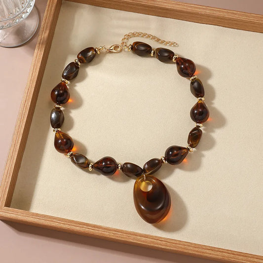 Unisex Necklace Geometric Acrylic Cold Style Minimalist Design 2