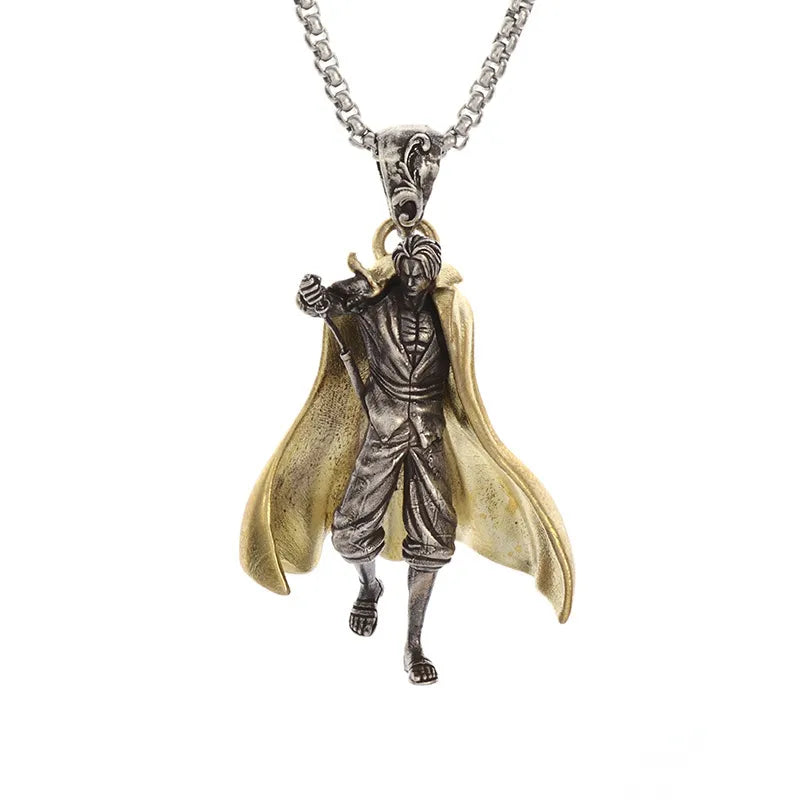 Unisex Retro Cartoon Character Necklace Silver Alloy 12