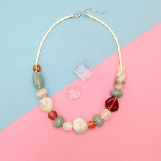 Women's Pendant Necklace Geometric Acrylic Handmade Fashion Jewelry 2