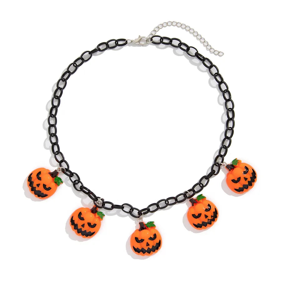 Men's Necklace Pumpkin Head U-Shape Plastic Iron Hip-Hop Style 5