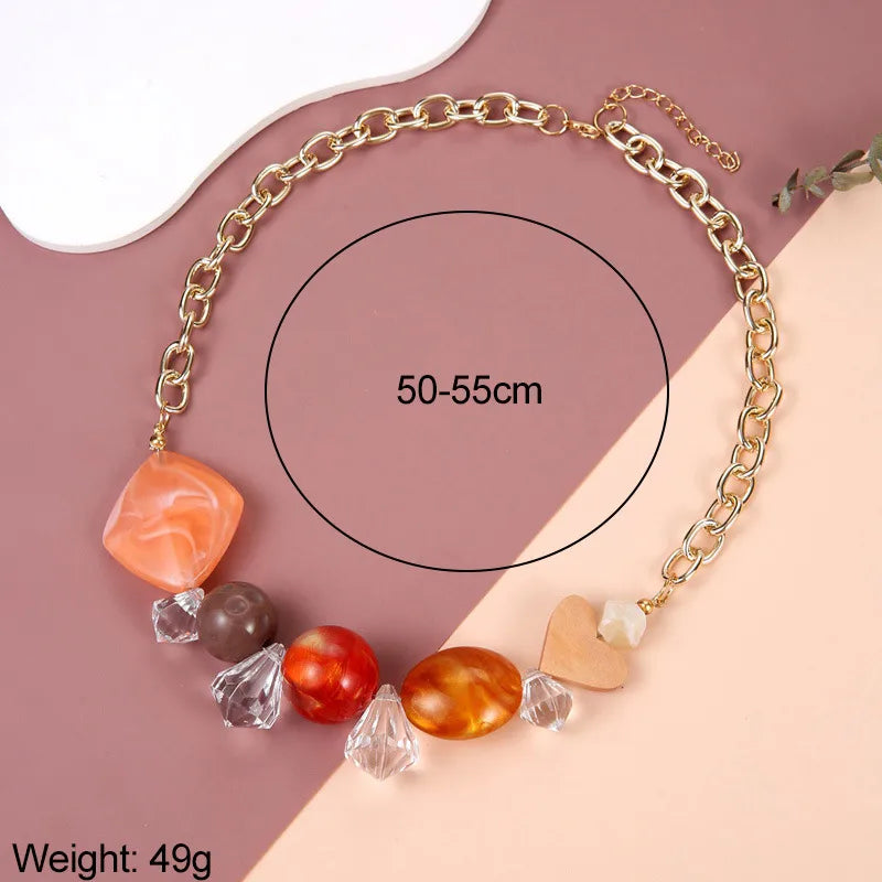Women's Pendant Necklace Geometric Acrylic Fashion Jewelry 5