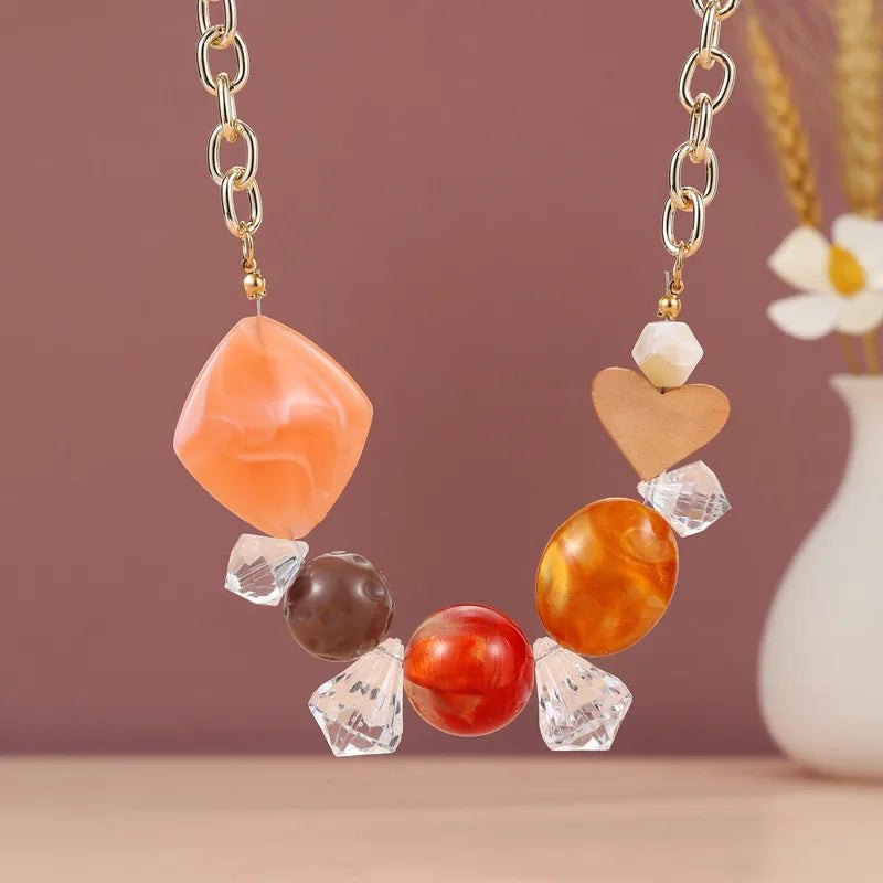 Women's Pendant Necklace Geometric Acrylic Fashion Jewelry 4