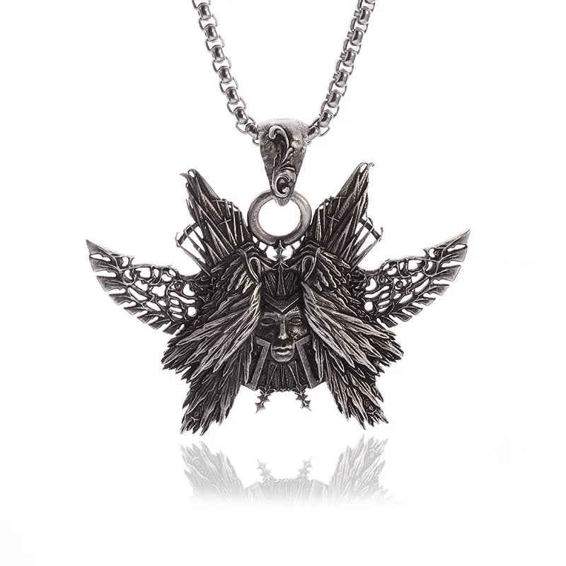 Unisex Retro Cartoon Character Necklace Silver Alloy 8