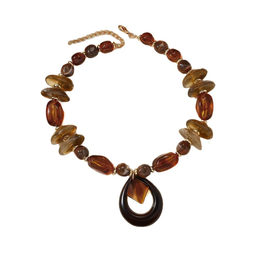 Women's Necklace Waterdrop Acrylic Beaded Oversized Design 5
