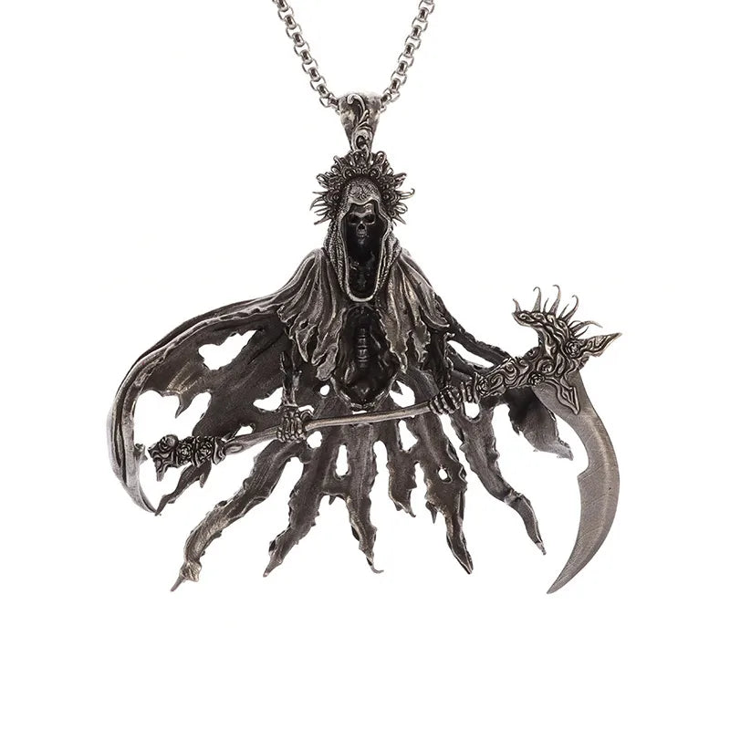 Unisex Retro Cartoon Character Necklace Silver Alloy 11