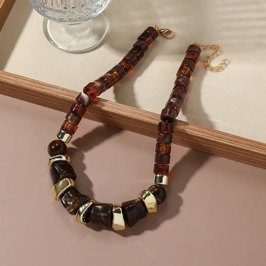 Women's Choker Necklace Irregular Acrylic Minimalist Cold Style 2