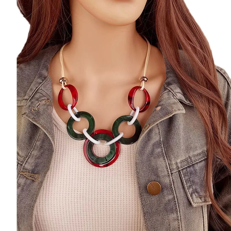 Women's Pendant Necklace Geometric Acrylic Fashion Jewelry 5