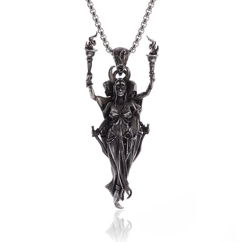 Unisex Retro Cartoon Character Necklace Silver Alloy 21