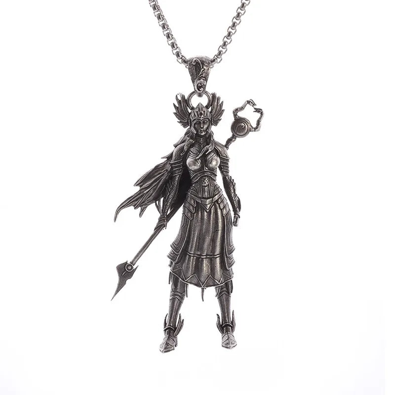 Unisex Retro Cartoon Character Necklace Silver Alloy 22