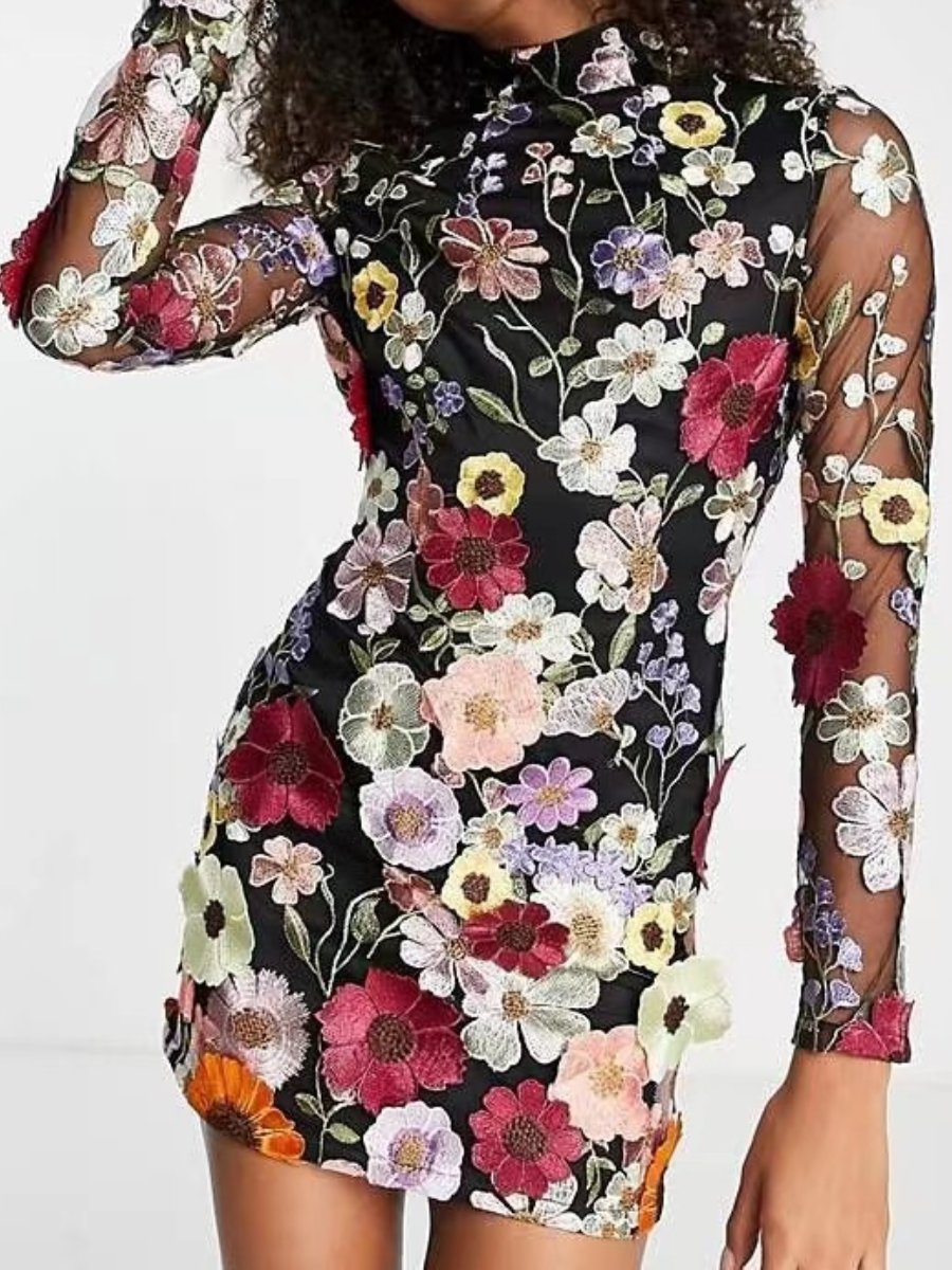 Variant image for Women's Floral Maxi Dress Green Eco-Friendly Polyester-6
