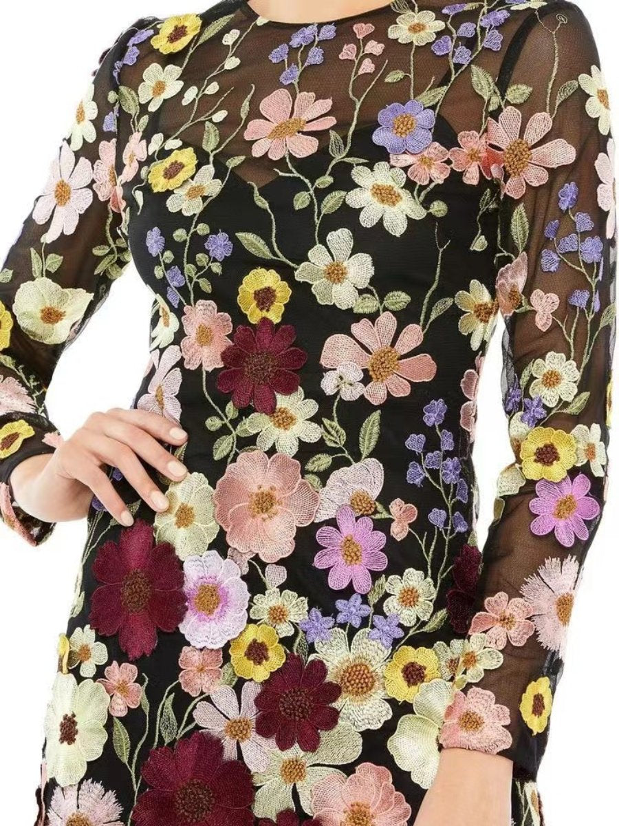 Women's Floral Maxi Dress Green Eco-Friendly Polyester 6