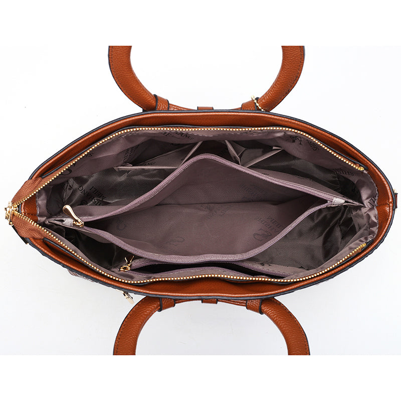 Women's Handbag Black One Size Faux Leather Vintage Design-2