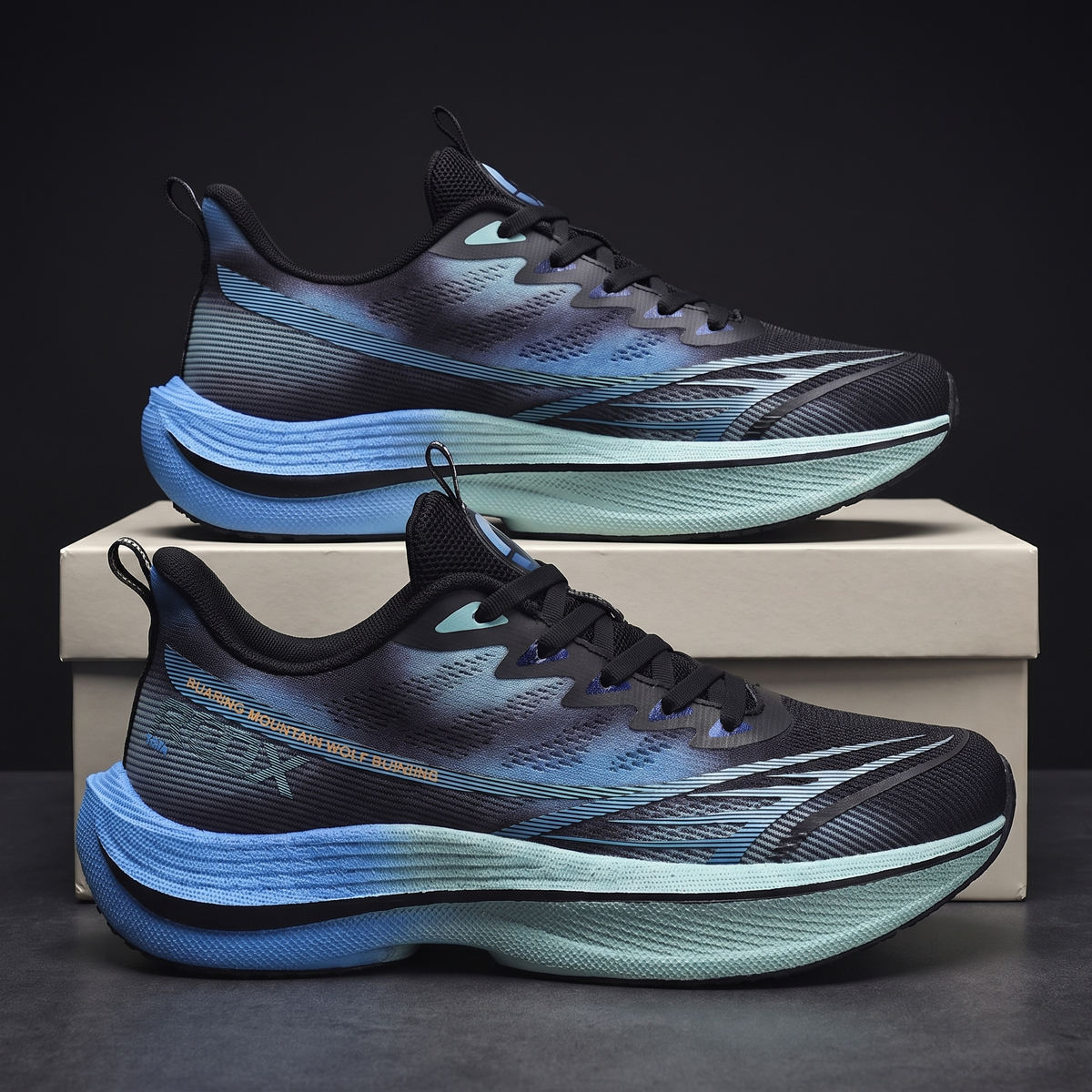 Men's Colour-Block Mesh Sneakers – product view | Hensley London