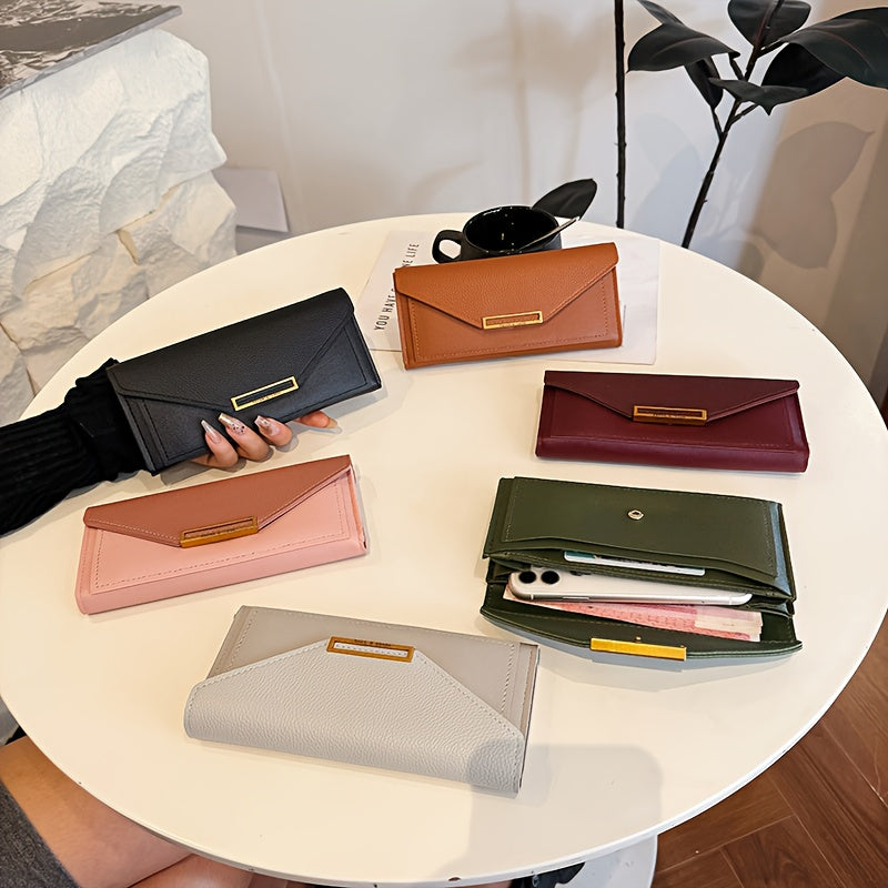 Women's Pebbled Envelope Clutch Wallet – Additional product view | Hensley London
