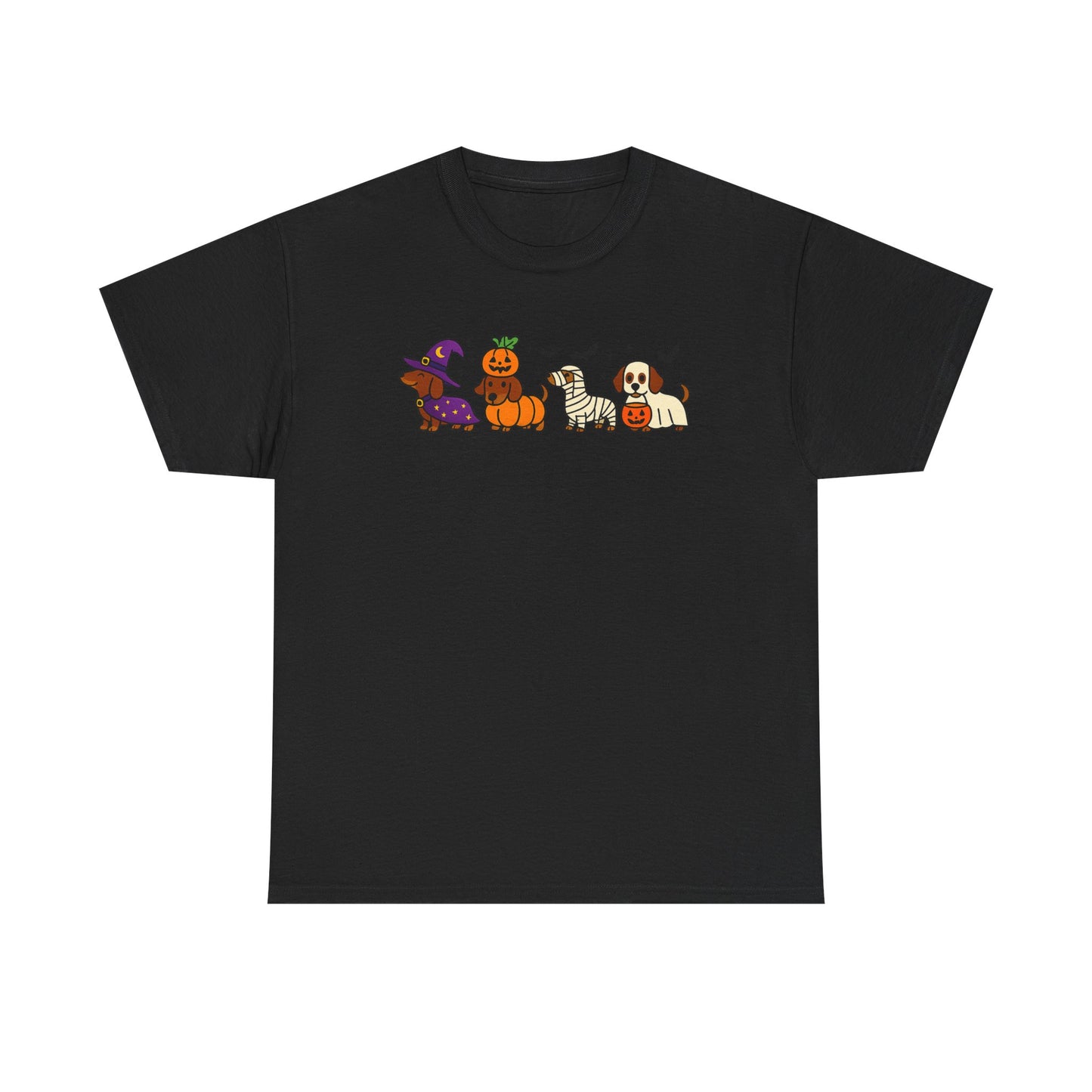 Halloween Pet Parade T-Shirt, Cute Animal Graphic Tee, Unisex Cotton Shirt for Halloween, Fall Festivities, Gift for Pet Lovers