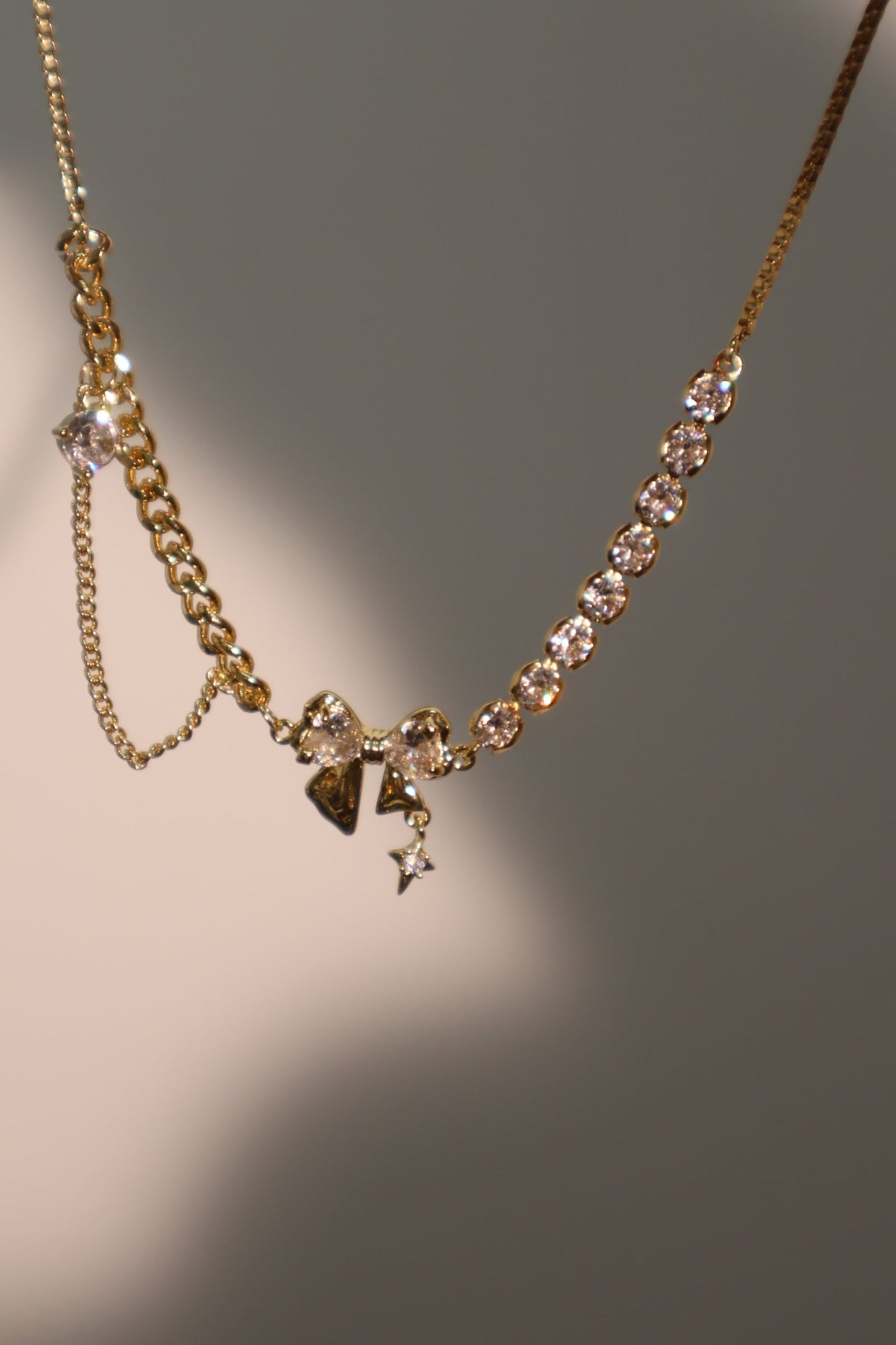 Women's Bowknot Bracelet Gold Zirconia Adjustable - 4