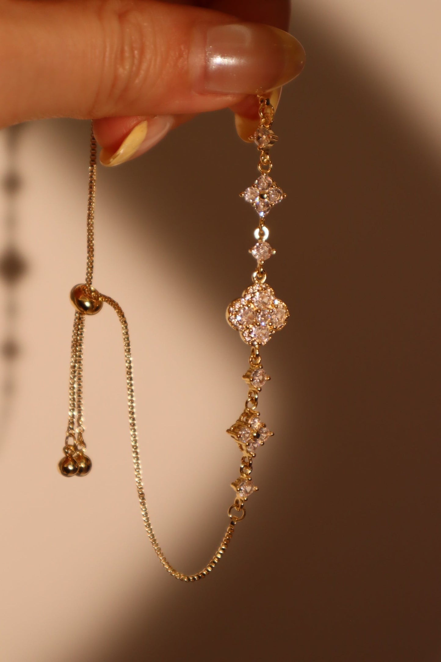 Men's Bracelet Gold Plated Zirconia Diamonds Adjustable - 1